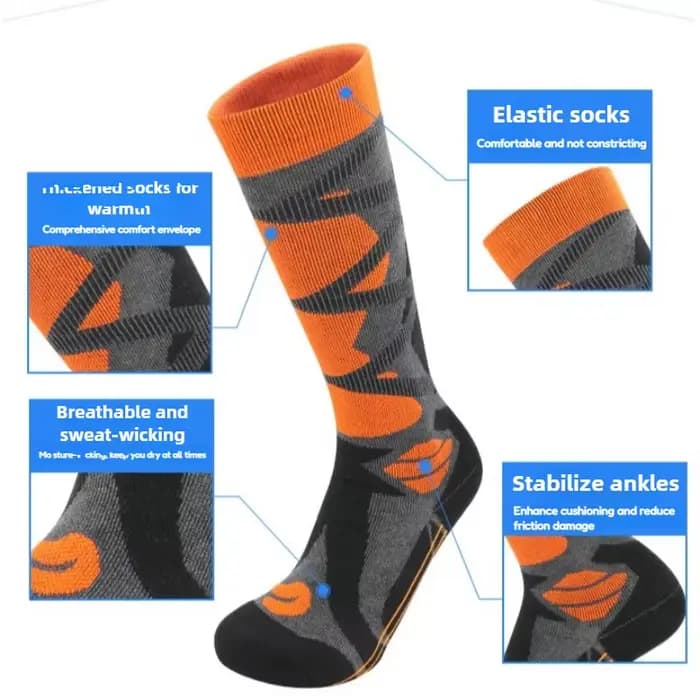 1 paire de chaussettes de Ski en laine mérinos