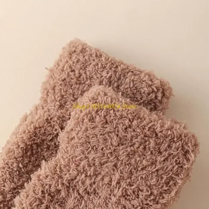 N5KE – chaussettes d'hiver à bout pelucheux pour femmes, chaussettes à cinq doigts en fourrure pour dormir à maison