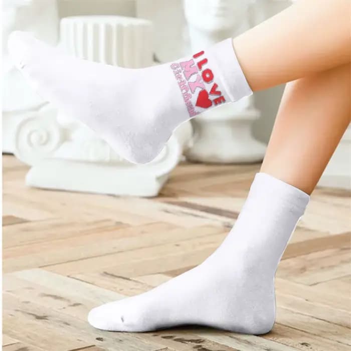 J'aime ma petite amie petit ami hommes femmes chaussettes de mode bas drôles saint valentin