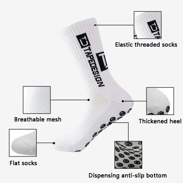2026 Nouveau design de bande antidérapante chaussettes de football mi-mollet antidérapant