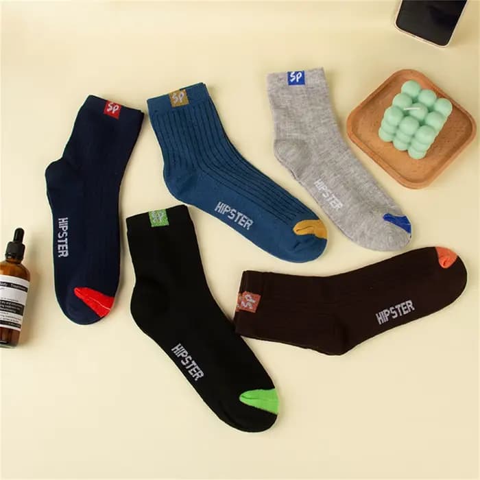 5 paires de chaussettes mi-mollet pour hommes