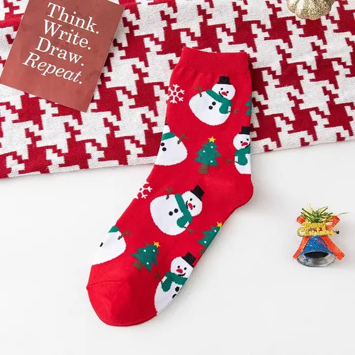 Chaussettes de dessin animé de Noël pour dames