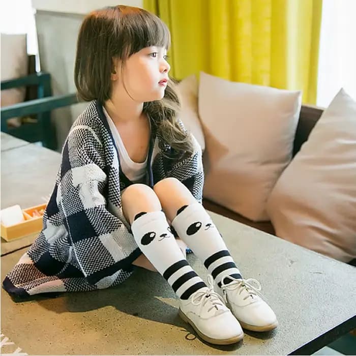 Chaussettes hautes en coton pour bébés filles