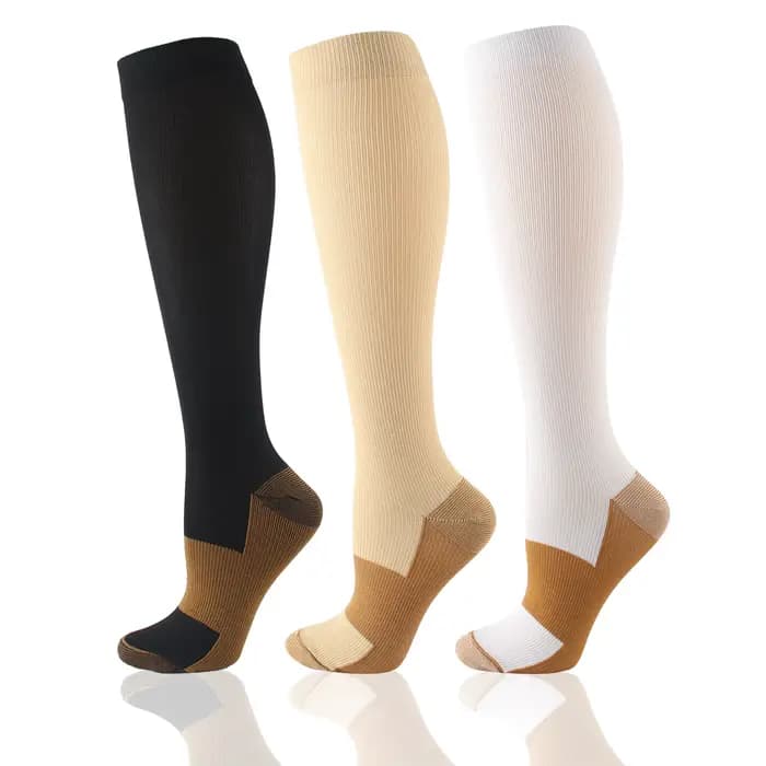 1 paire de chaussettes de compression S-XXL médical empêcher les varices tuyau de soutien sans orteils pour femmes hommes 15-20mmHg 30-40mmHg