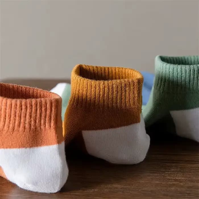 5 paires/pack «Sports» chaussettes d'été pour hommes lettres