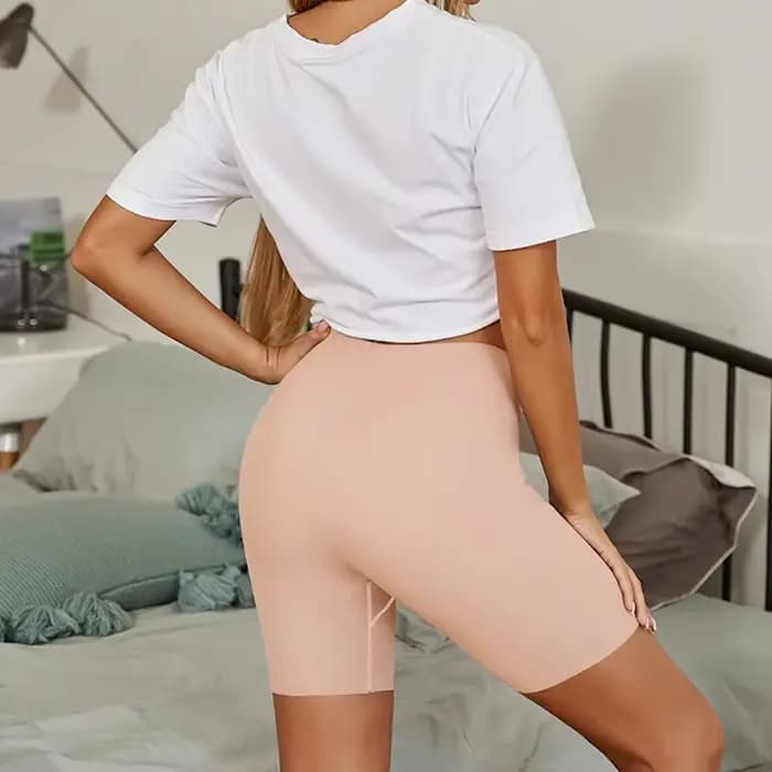 Nouveau Design taille haute femmes longue jambe ceinture culotte sans couture