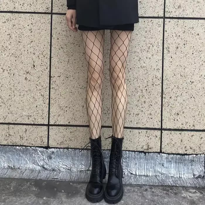Collants Sexy ajourés noirs pour femmes
