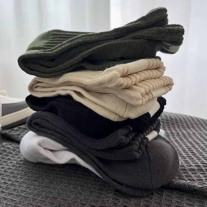Chaussettes mi-tube en coton avec étiquette de gril pour hommes