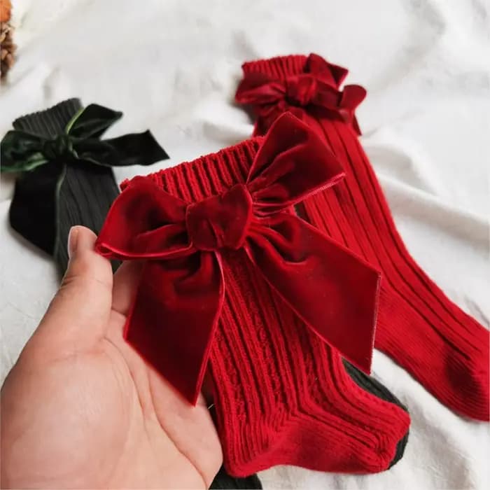 Chaussettes rouges de noël pour bébé