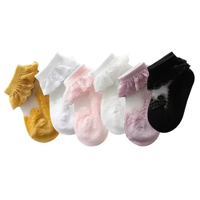 Chaussettes d'été à volants pour petites filles