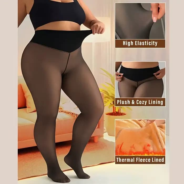 Collants thermiques grande taille pour femmes