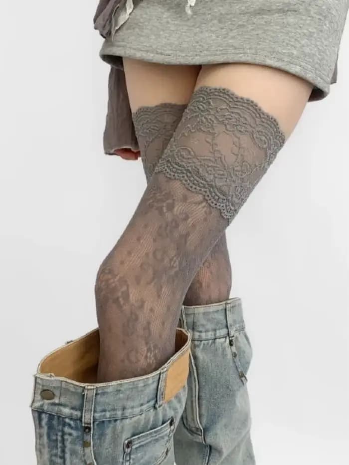 Bas résille en Nylon pour femmes