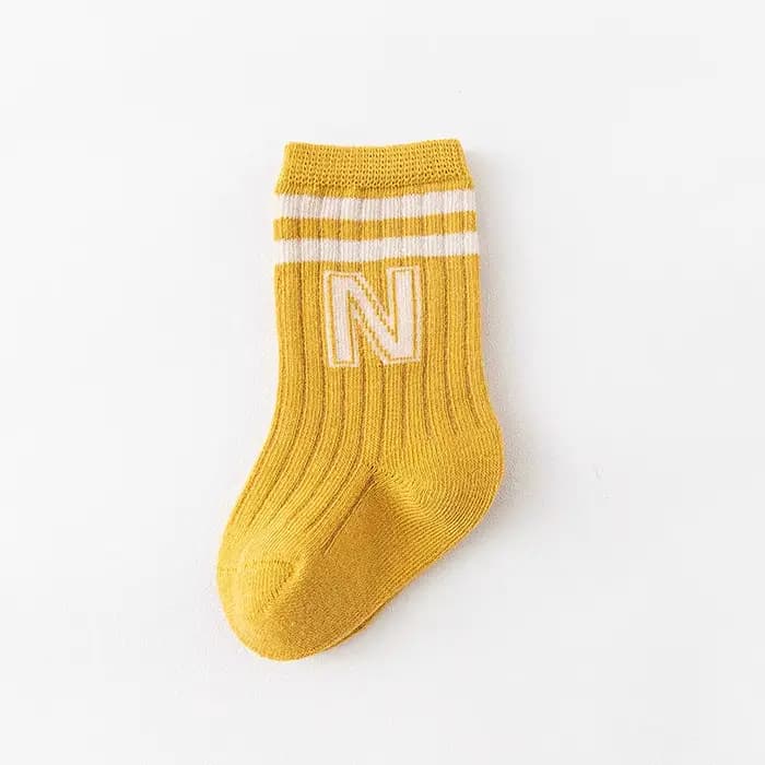 Chaussettes longues en coton pour nouveau-né, accessoires pour enfants, vêtements pour bébés, trucs pour garçons et filles, doux, lettre, mode décontractée