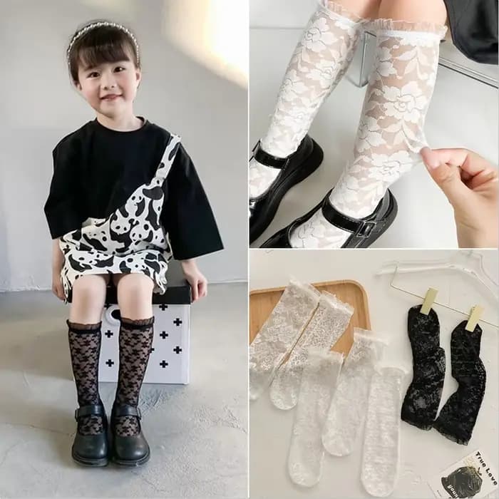 Chaussettes coréennes en dentelle pour filles