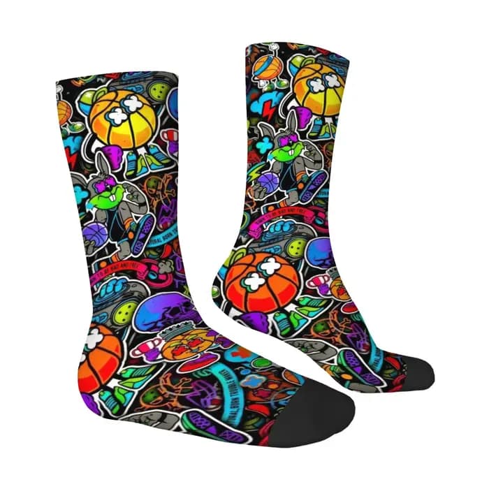 Chaussettes de basket-ball style graffiti