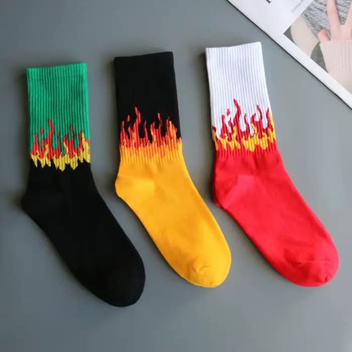 Chaussettes de Skateboard de rue flamme rouge