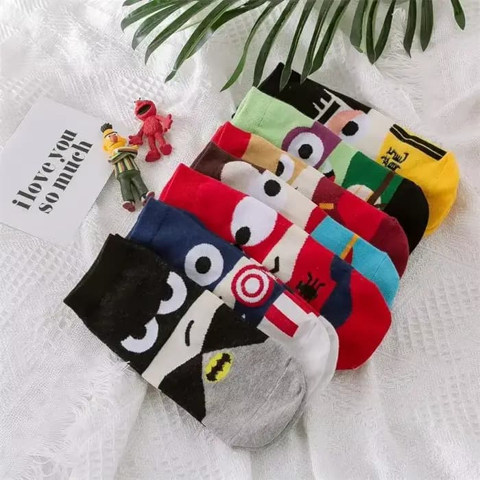 Chaussettes courtes unisexes de dessin animé Ninja pour femmes, chaussettes de rinçage Hip Hop, nouveauté, Harajuku, 34-39