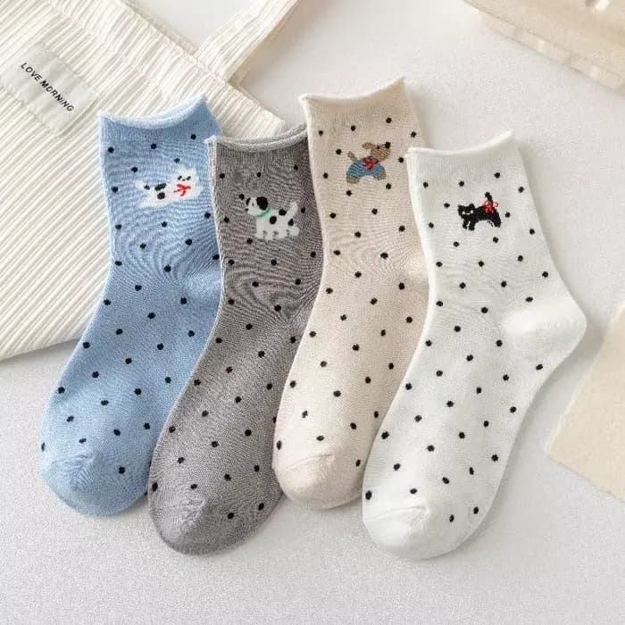 Femmes chaussettes japonais Kawaii dessin animé chien imprimé