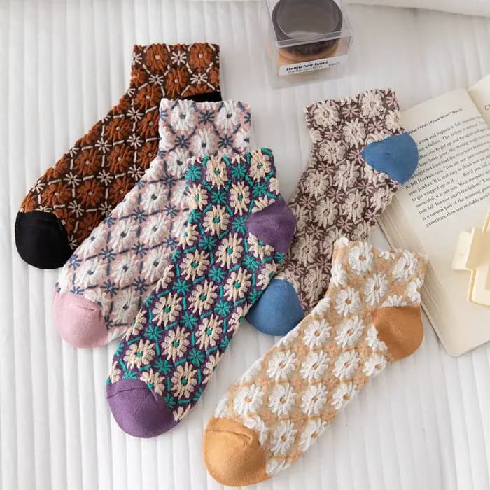 Chaussettes en coton doux pour femmes