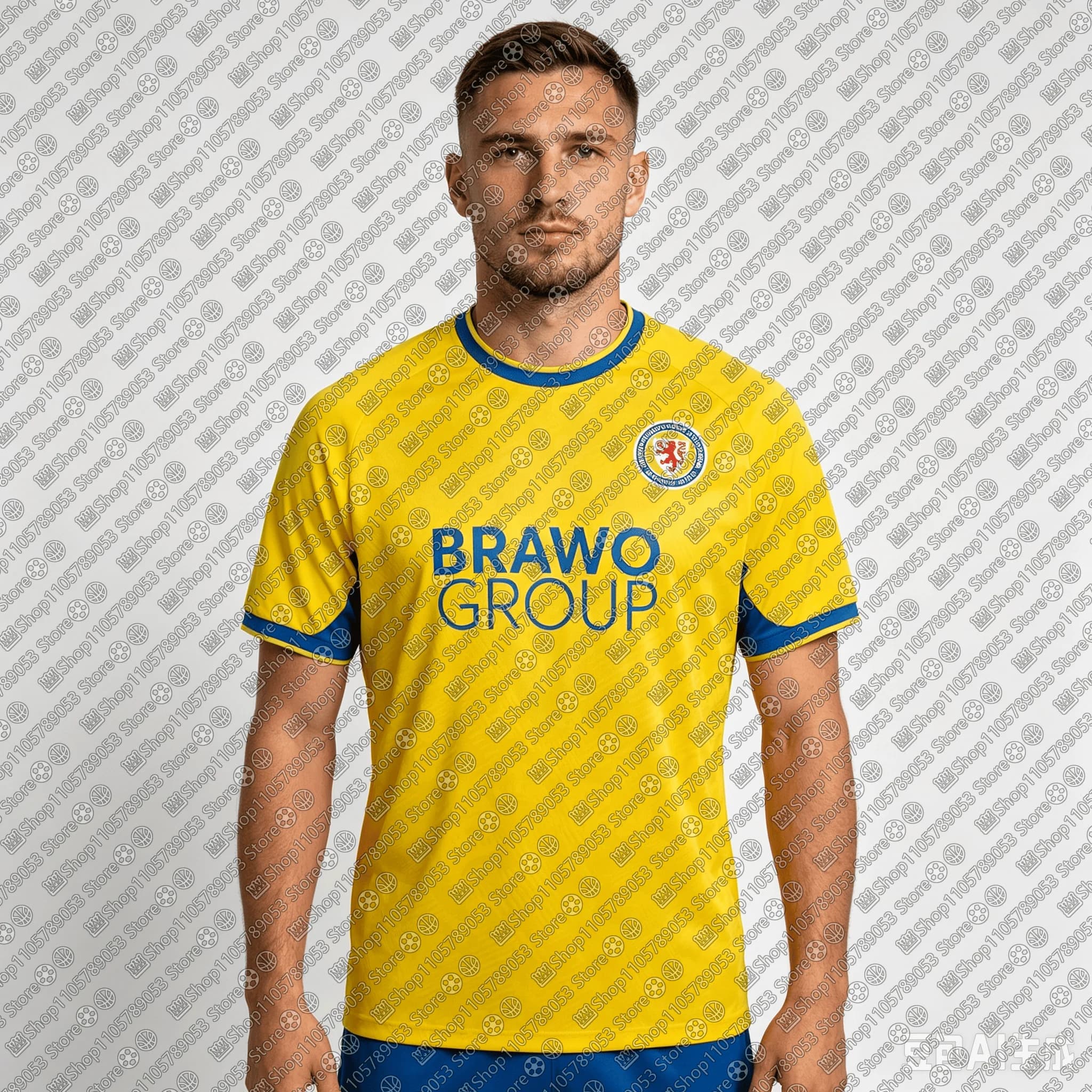 26-27 Maillot de football respirant pour hommes, enfants et adolescents, G-Germany Top Adult, B-Brau