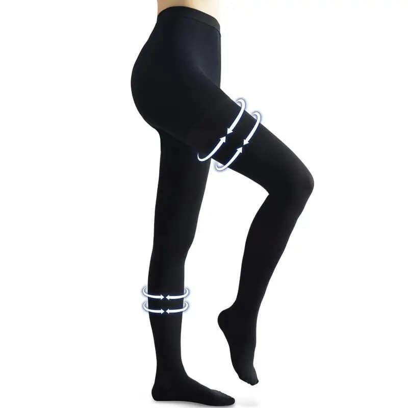 Collants de Compression médical pour femmes et hommes, Opaque, bout fermé, bas de soutien, varices, 