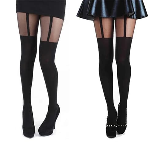 Collants porte-jarretelles sexy pour femmes, bas au-dessus du genou, porte-jarretelles noir, taille unique, mode féminine, 1 paire