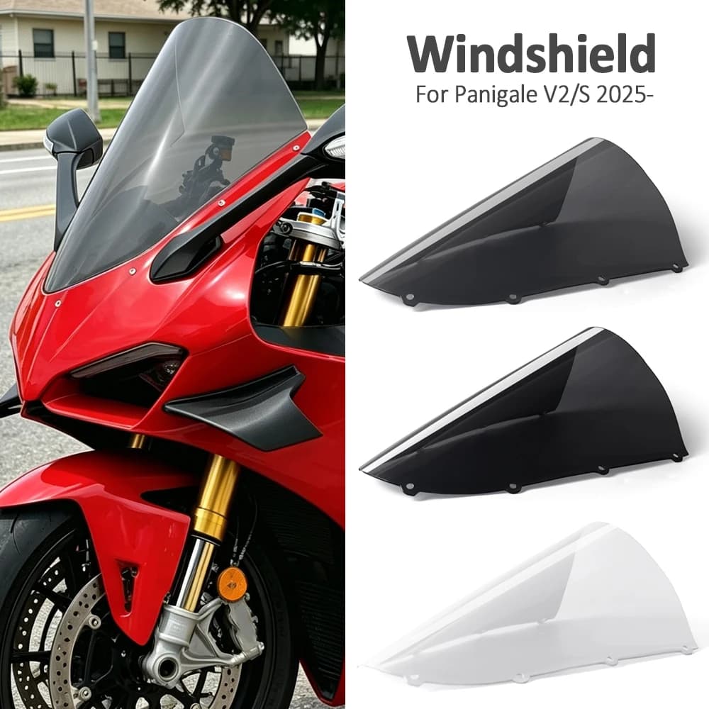 Pare-brise sport double bulle pour Ducati Panigale V2 V2S 2025 2026 – Spoiler déflecteur de vent avant