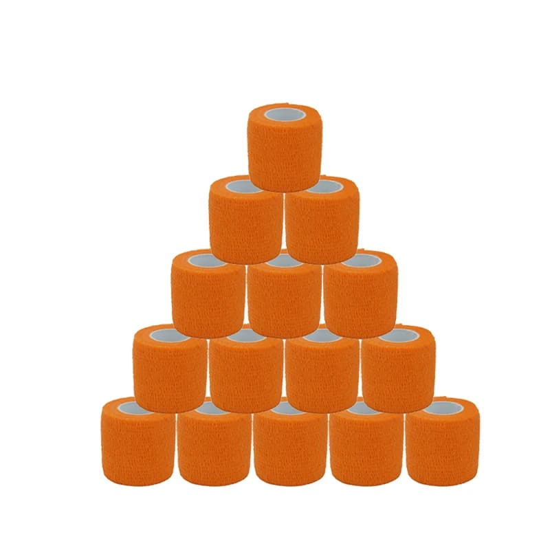 Bande de Sport Orange élastoplast, Bandage élastique auto-adhésif pour genouillères, coussinets de soutien, doigt, cheville, paume