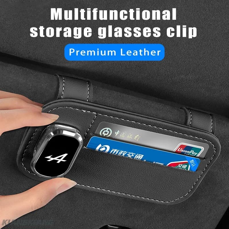 Pare-soleil multifonctionnel pour voiture, lunettes de soleil, clip multifonction, logo Alpine, pour Kadjar Twingo Megane, accessoire d'intérieur de voiture