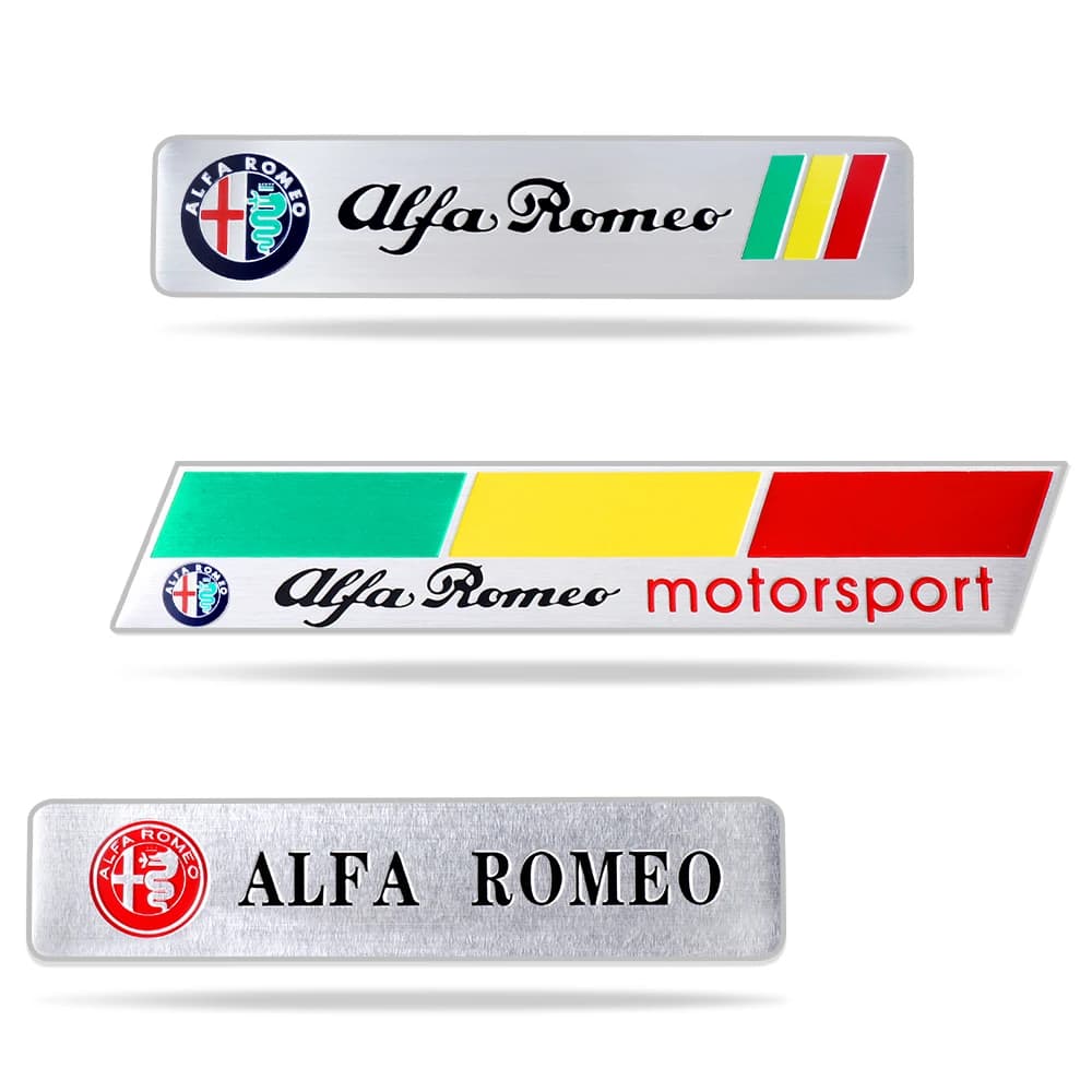Autocollant de décoration de carrosserie de voiture, badge en aluminium 3D, au revoir, Romeo Motorsport Mali Giulietta ight159 147 156 ata à GiGreg F1 Stelvio, 1PC