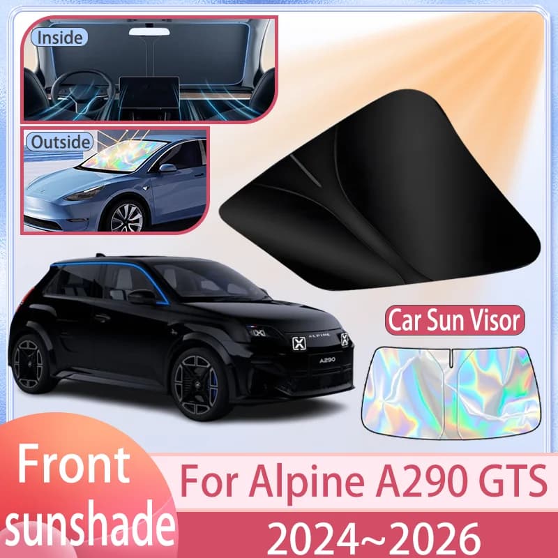 Pare-soleil de pare-brise avant de voiture pour Alpine A290 GTS 2024 2025 2026, couverture de pare-soleil, accessoires de Protection Anti UV