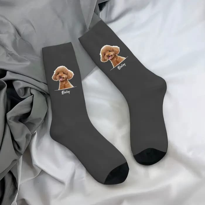 Chaussettes avatar personnalisées pour animaux de compagnie Chaussettes personnalisées unisexes Chau