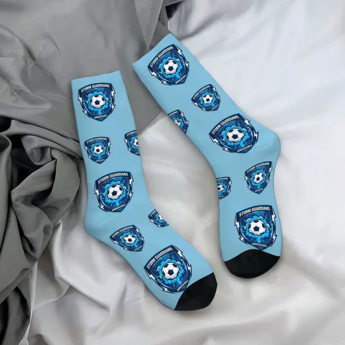 Chaussettes personnalisées avec logo de l'équipe personnalisé, chaussettes avec visage souriant, ada