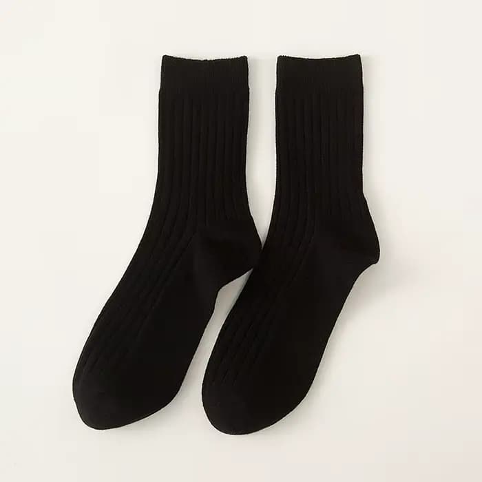 Chaussettes pour hommes coton couleur unie équipage chaussette unisexe mâle Formelle chaussettes quo