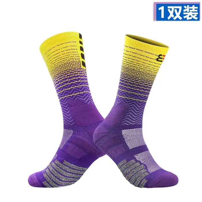 Sport cyclisme basket-ball chaussettes Compression course homme noir tendance respirant longue rando
