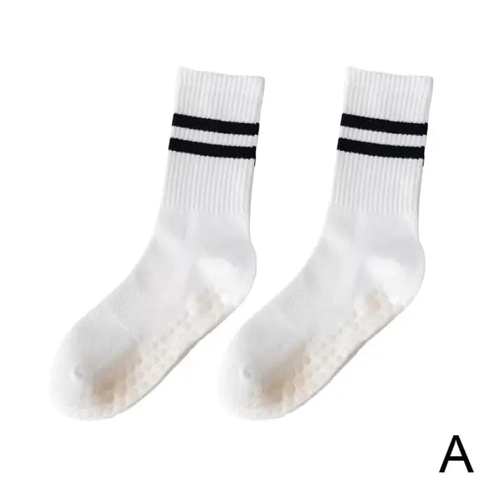 8 couleurs chaussettes de sport coton mi-tube bas professionnel antidérapant Silicone intérieur Fitn