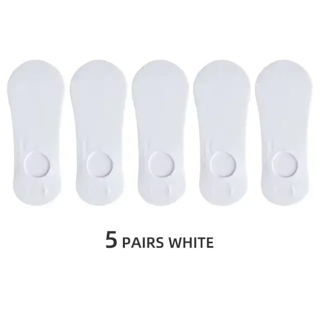 5/10 paires de chaussettes invisibles pour hommes, pantoufles en coton et Silicone, antidérapantes,