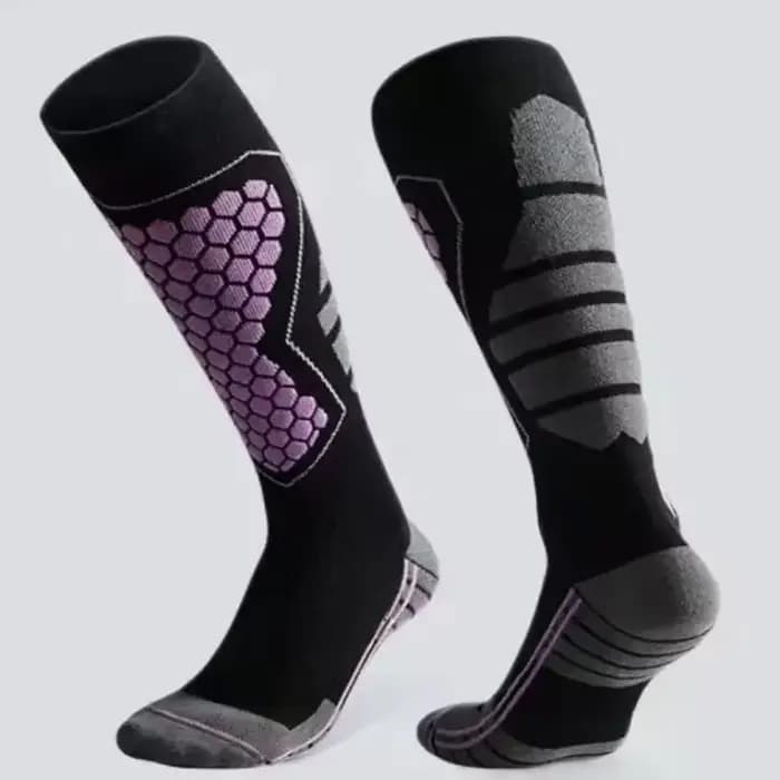 Chaussettes de Ski thermiques en coton pour hommes et femmes, chaussettes de sport à haute élasticit
