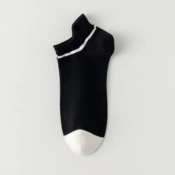 Chaussettes classiques décontractées en coton pour hommes, noir et blanc, poignée de levage, tube co