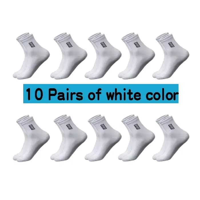 20 pièces = 10 paires de chaussettes pour hommes de haute qualité en coton respirant absorbant la su