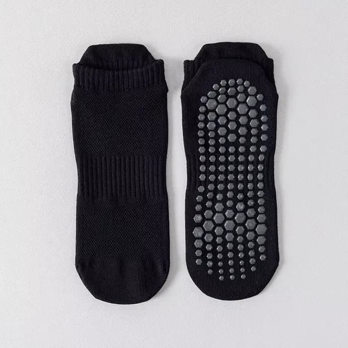 Chaussettes de Yoga hommes coton mince Silicone poignée antidérapante Pilates chaussette à cheville