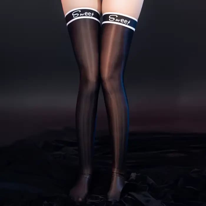 Chaussettes de Sport brillantes et lisses, Style déesse, bas fins, respirants, polyvalents, élastiqu