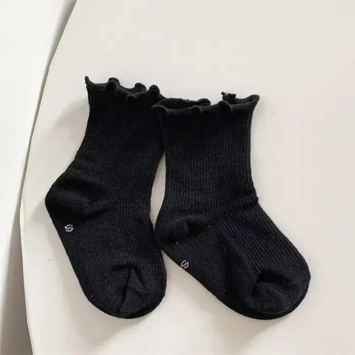 Chaussettes mi-longues en coton pour nouveau-né fille, vêtement doux et confortable pour enfant en b