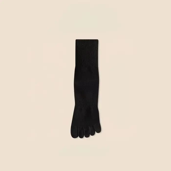 Sokken – chaussettes à orteils en coton pour hommes, avec cinq doigts, à Compression solide, en tric