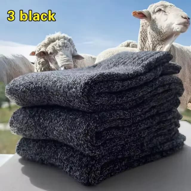 3 paires hiver chaud épais serviette bas homme chaussettes laine mâle chaussettes pantoufle chausset