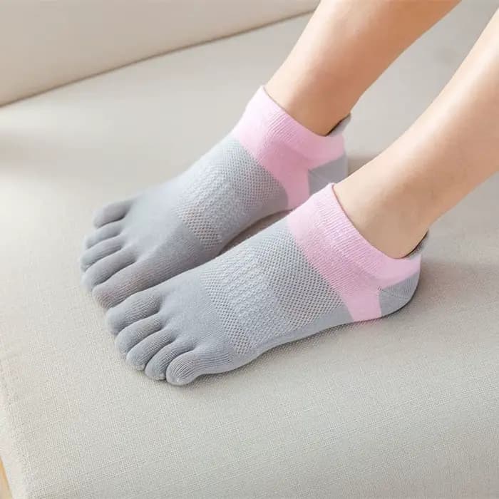 Chaussettes de sport respirantes en coton à cinq doigts pour femmes, chaussettes Parker, 100 coton,
