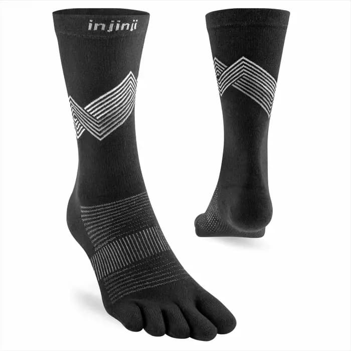 Injinji Chaussettes à cinq doigts Marathon Chaussettes de course longues légères et respirantes.