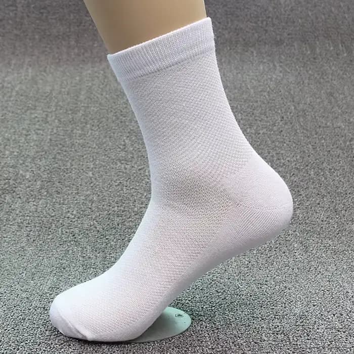 Chaussettes d'Affaires Noires et Blanches pour Homme, Douces et Respirantes, Courtes, en Maille, Gra