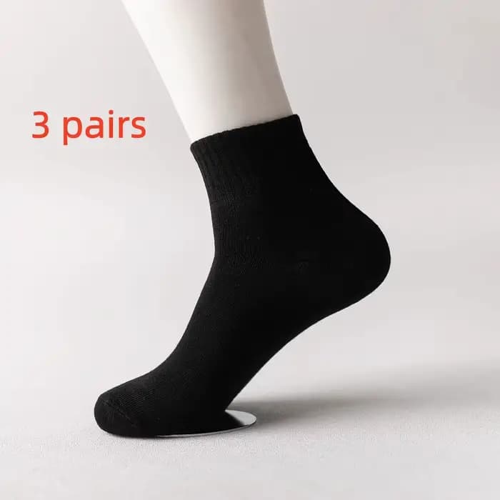 10 paires de chaussettes mi-mollet pour hommes, chaussettes en coton pour toutes les saisons, couleu