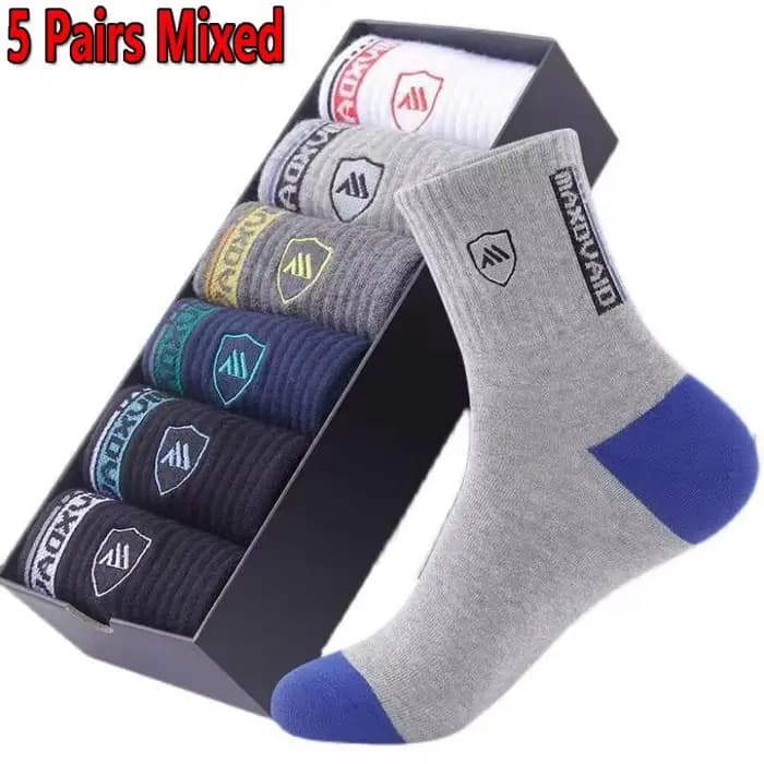 5 paires de chaussettes de sport respirantes en fibre de bambou pour hommes, anti-odeur, absorbant l